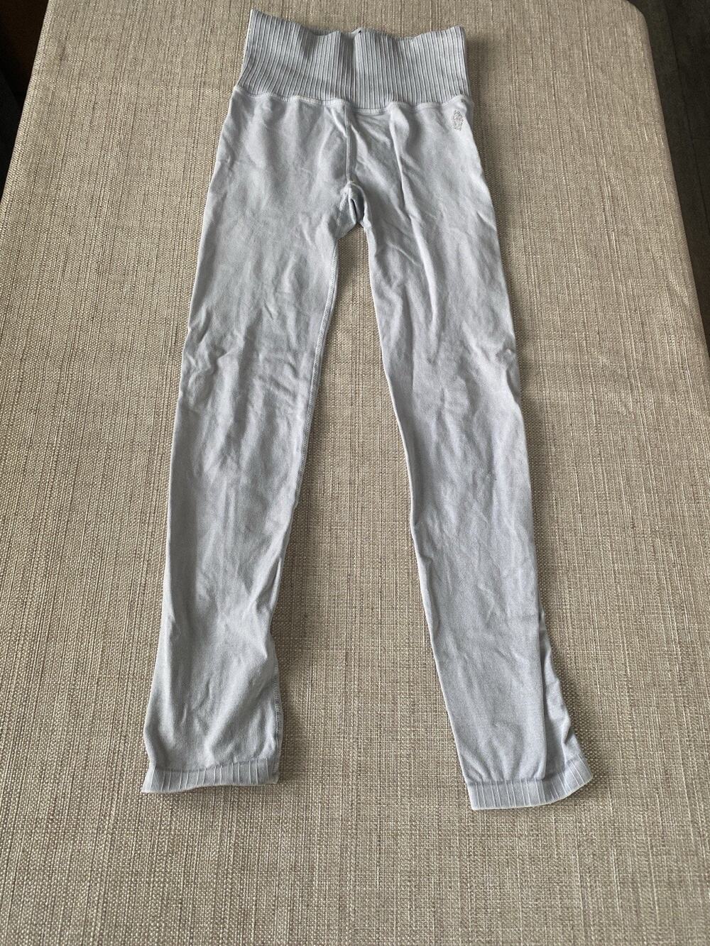 Free People Movement Ribbed Heather Gray Leggings XS/S P